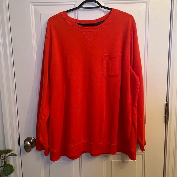 St. John's Bay Orange Crew Neck Sweater Relaxed Fit - Picture 1 of 4